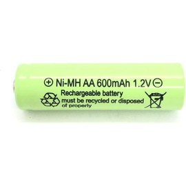 NiMH AA/AAA 600mAh 1.2V Rechargeable Batteries for Solar Lights, Garden Lights and Remotes (12PCS AA 600mAh Batteries)
