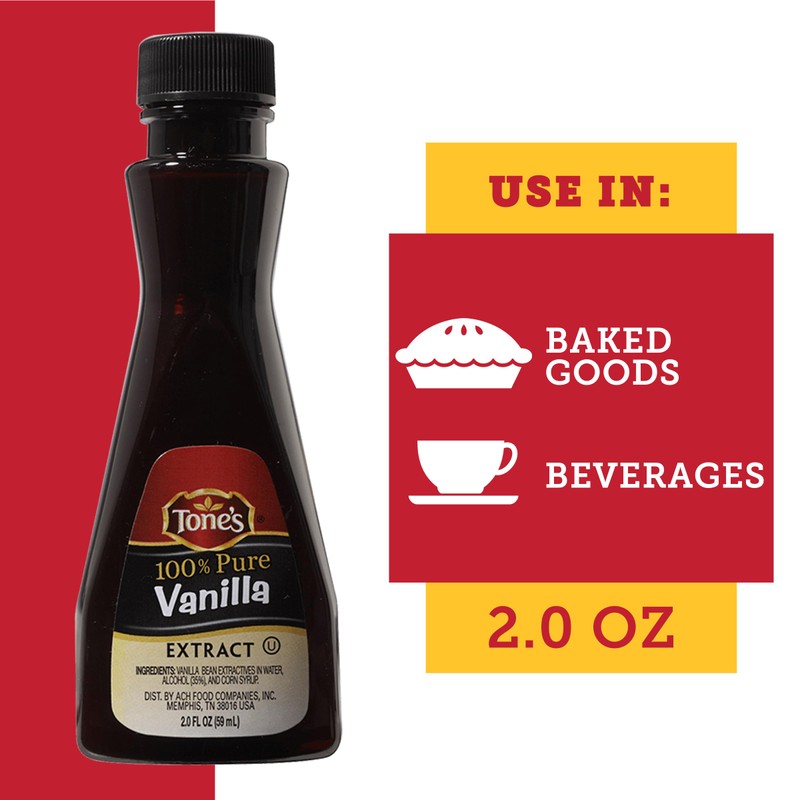 Tone's Pure Vanilla Extract, 2.00 Ounces