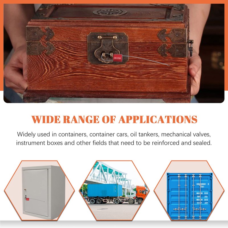 Tanstic 20Pcs Red Steel Security Seals with Aluminum Body, Security