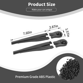 PDKLIN for Bronco Windshield Wipers Trim Covers Carbon Fiber for Bronco 2021-Present Black Carbon Fiber Grain Exterior Accessories 4pcs