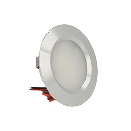 LEDLUX Mini Round LED Recessed Spotlight 3W AC/DC 12V DC 24V Hole 50mm Diameter 68mm [Energy Class F] (Silver, 4500K)