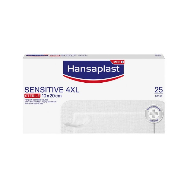 Hansaplast Sensitive 4XL 10 x 20cm 25 τμχ