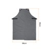 sourcing map No-Tie Twill Apron 90x66cm Split-Leg Leather Reinforcement Adjustable