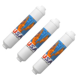 IPW Industries Inc-Omnipure - Compatible to K2533-BB | CL10ROT40-B | K2540-BB - 10" x 2" T40 GAC Coconut Carbon Inline Filter 1/4" NPT 3 Pack