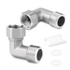 ERGAOBOY 1 Pcs 304 Stainless Steel 90 Degree Elbow 2