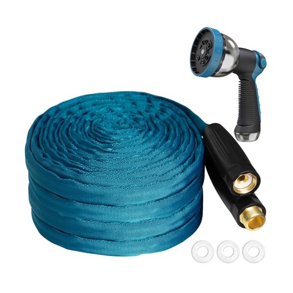 Gnimihz Garden Hose 25ft, Made of TPE(Not PVC), Ultra-Light &