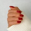 SXVME Uñas postizas cortas de gel suave, 32 piezas, 16
