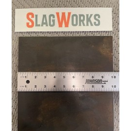 SlagWorks 1/8x10x11 inch steel plate 10”x11” A36 Hot Roll Flat .125" Thick
