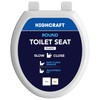 HIGHCRAFT Premium Round Toilet Seat with Slow-Close Design, Adjustable Hinges
