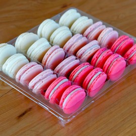 Pink Macarons Assortment - Baby Shower Macaroons - It's a Girl - French Cookies Set - Gluten-Free - Handmade by French Chefs - Assorted Pink Theme Macaron (24 Macarons)