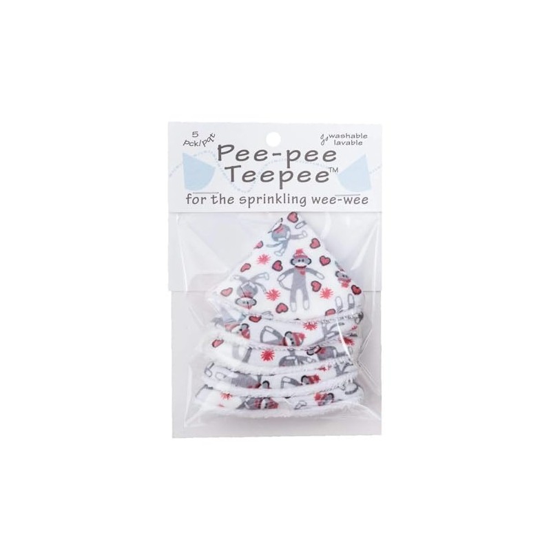 Pee-pee Teepee Sock Monkey White - Laundry Bag