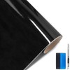 LZLRUN High Gloss Black Vinyl Wrap Self Adhesive Air Release