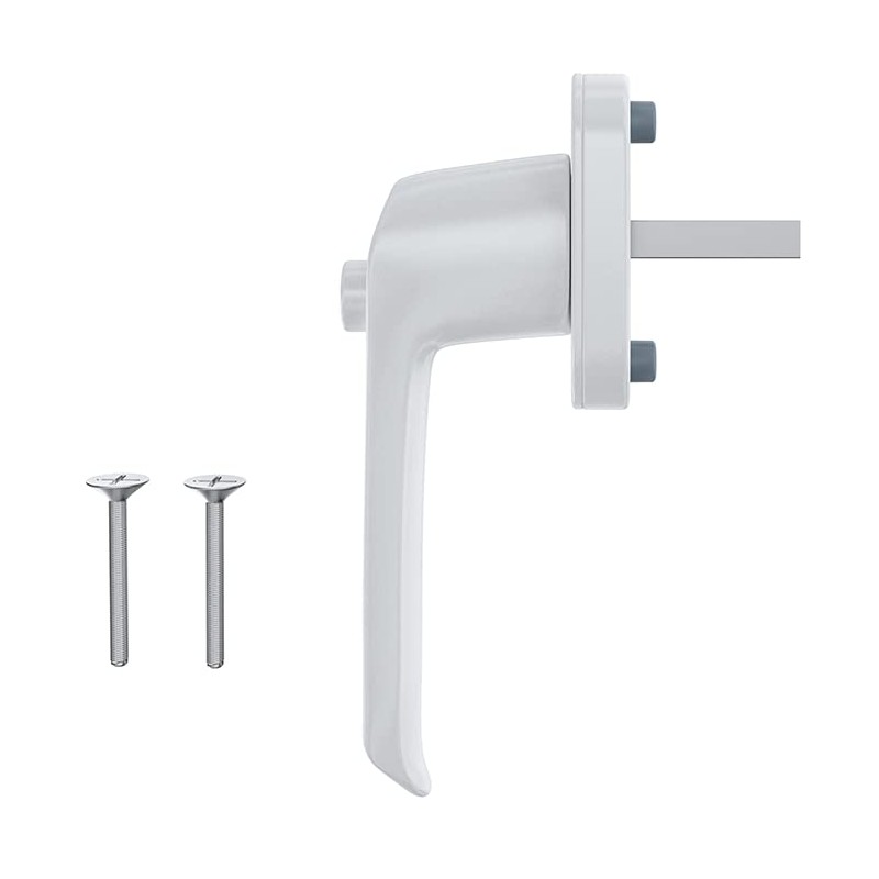 SCHÜCO Window handle with push button, window handle with lock