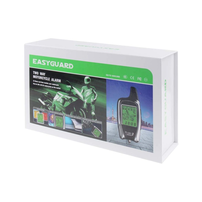 EASYGUARD EM212 2 Way Motorcycle Alarm System with LCD Pager