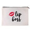 Lip Boss with Lips Glitter Cosmetic Make Up Toiletry Bag