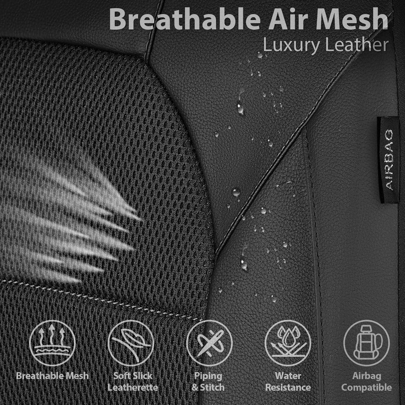 CAR PASS Leather and 3D Air Mesh Universal Fit Car