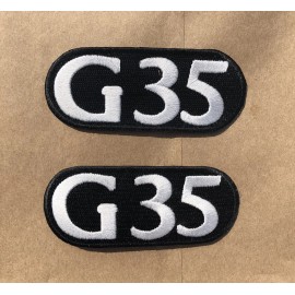 Set Of Two (2) G35 Embroidered Emblem Patch Iron On INFINITY