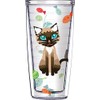 Cynthia The Cat Clear 16 Oz Traveler Tumbler Cup, No