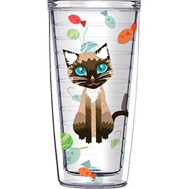 Cynthia The Cat Clear 16 Oz Traveler Tumbler Cup, No Lid