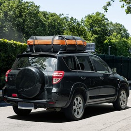 IRONMAX Rooftop Cargo Carrier Bag, 21 Cubic Feet Waterproof Soft-shell Car Top Carrier w/ 10 Reinforced Straps, Storage Bag, Anti-Slip Mat & 6 Door Hooks, Suitable for All Vehicle w/without Rack