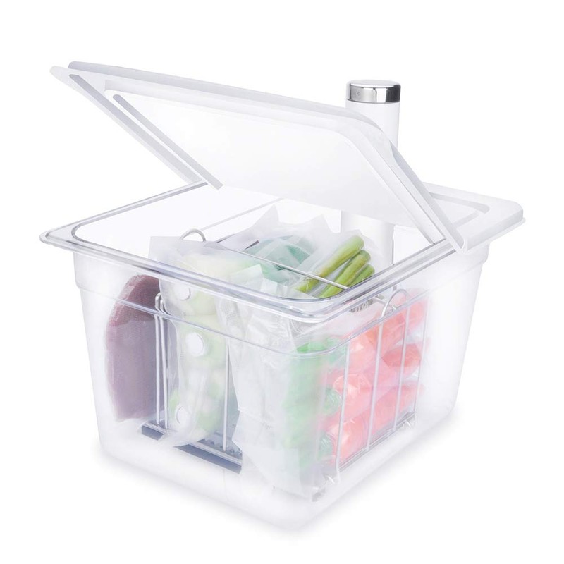 EVERIE Sous Vide Container 12 Quart with Hinge Lid and