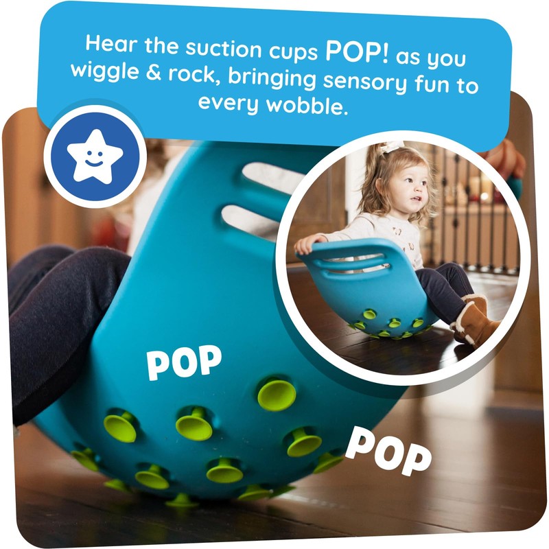Fat Brain Toys Teeter Popper, Indoor Toddler Sensory Toys for