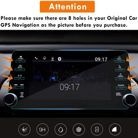Moonlinks Compatible with Honda Accord 2018 2019 2020 2021 2022 Tempered Glass Screen Protector,High Definition 9H Hardness Tempered Glass 8-inch Screen Protector (Not fit for 7-Inch 7 Holes)