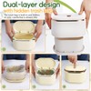 Realand Mini Trash Can for Desk with 200 Trash Bags,