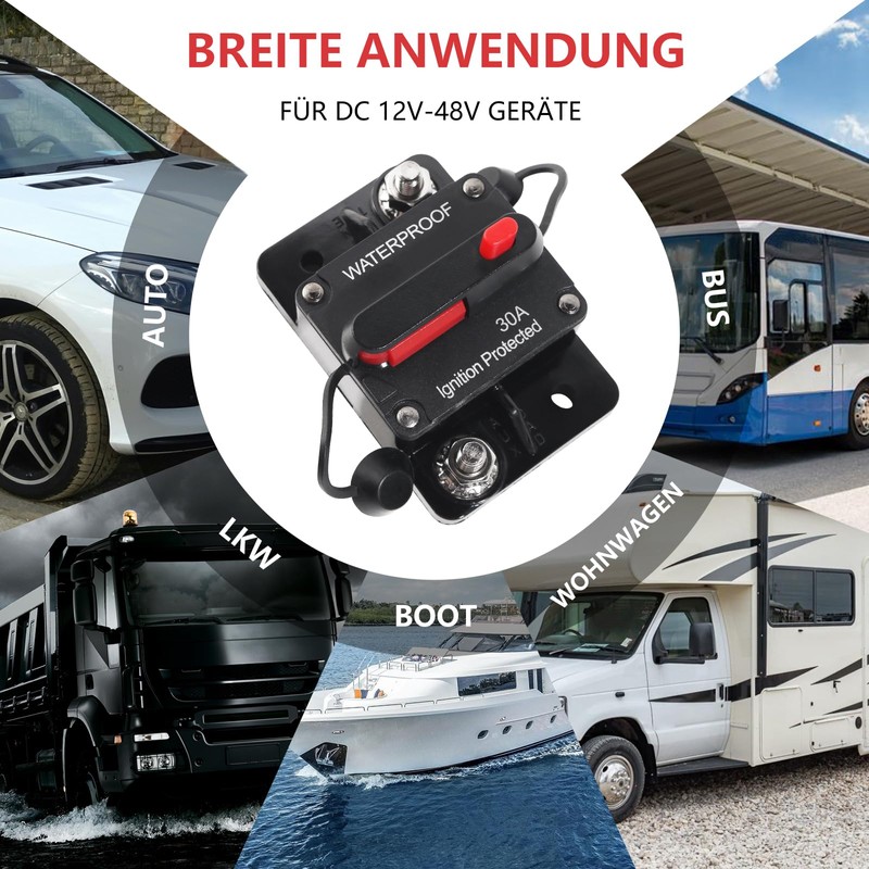 30 A Circuit Breaker 12-48 V DC The Yate Car