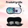 Cumnvulnt Beautiful Glasses Case, Hard Case, Two Small Black Cat