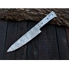 Jayger Handmade Kitchen Knife Blade | Damascus Steel | Heat
