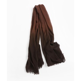 Jeelow Lightweight Summer Scarf Light Shawl Wrap Linen Feel Scarves For Men And Women, Cotton Brown Ombre, Large