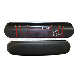 One Pair (2), Universal Fit Desk Length (10in) Black Nylon Padded Wheelchair Armrest