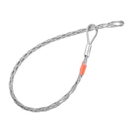 QUARKZMAN Cable Pull Socks Grip, 3.2 ft Wire Mesh Pull Socks Grip for 9-16 mm/0.35-0.63 Inch Cable, Non-Slip Single Head Zinc Steel Wire Handles, Red