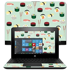 MightySkins Skin Compatible with HP x360 Convertible 11" (2017) – Sushi | Protective, Durable, and Unique Vinyl Decal wrap Cover | Easy to Apply, Remove, and Change Styles | Made in The USA