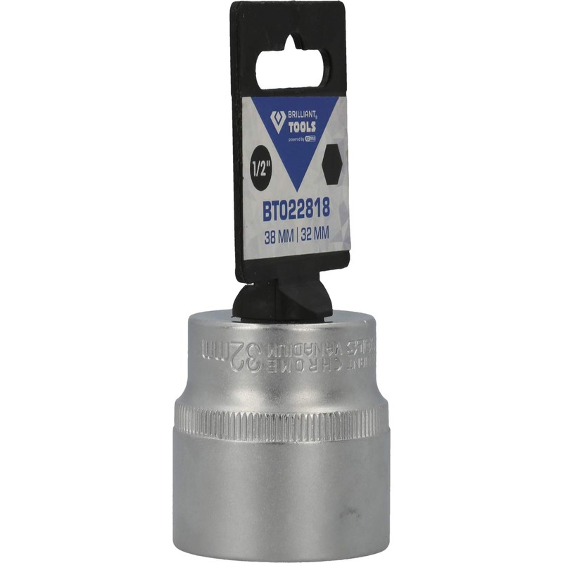 BRILLIANT TOOLS BT022818 1/2 Inch Hexagonal Socket, 32 mm [Powered