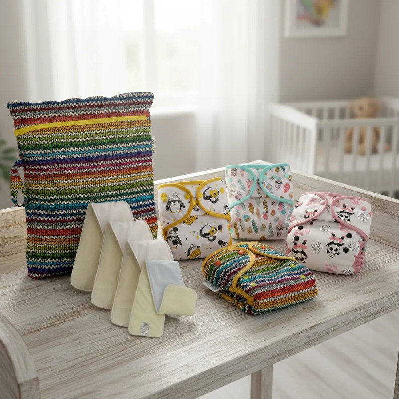 Ecobebé Pañales Todo-en-2 Kit Ahorro 11 Pack Wetbag