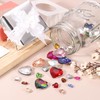 sourcing map 8Pcs Heart Rhinestones, 27mm Pointed Back Heart Glass