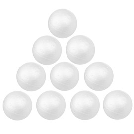 SM SunniMix 10X White Foam Balls Spheres 3 inch Bulk - Smooth and Round Polystyrene Balls Materials for Arts and Craft Use - DIY Ornaments