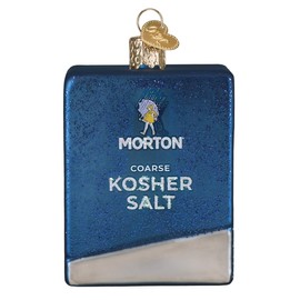 Old World Christmas Morton Kosher Salt Box Glass Ornament for Holiday Tree