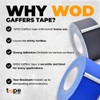 WOD GTC12 Gaffer Tape, Black Low Gloss Finish Film, 1.5
