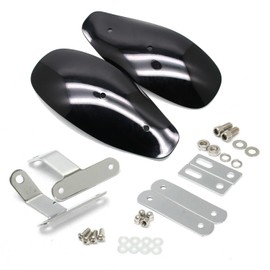 MZS Motorcycle Handguards, Hand Guards Wind Cold Handlebar Protector Deflectors Universal 8mm 10mm Black for Motorbike Street Enduro Adventure Standard Bike Scooter Cruiser Touring