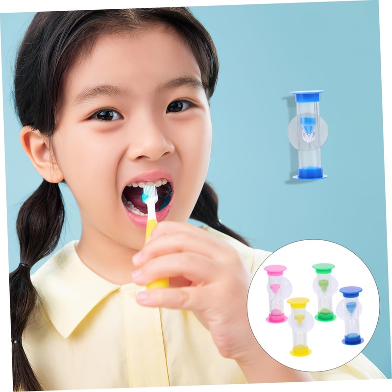 Ciieeo 4pcs Sand Timer Brushing Timer for Cute Suction Cups