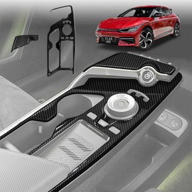 X-CAR Gear Shift Frame Trim for Kia EV6 2021-2025 Carbon Fiber Style Center Console Cover Protector Interior Accessories