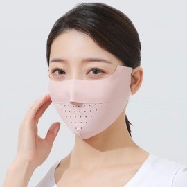 Summer Cooling Sports Mask - Breathable, Ventilated, Ear-Friendly Face Cover UV Protection Black 2ea