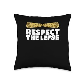 Respect The Lefse Flatbread Norwegian Cuisine Throw Pillow