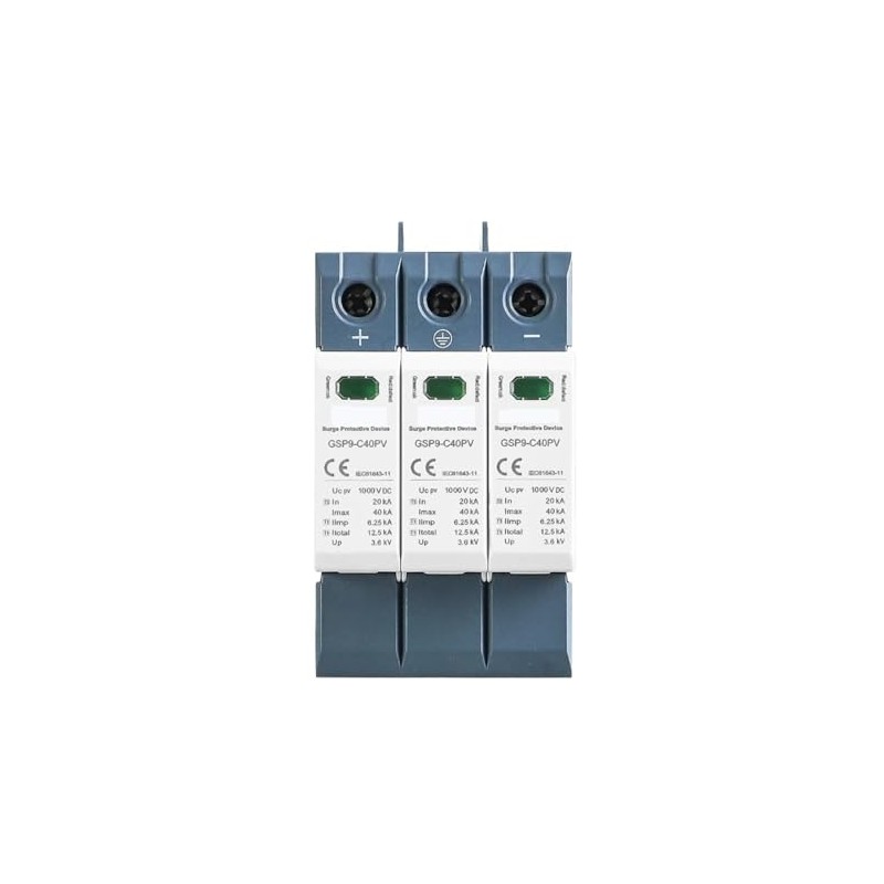 Protector contra sobretensiones doméstico GSP9 3P 1500VDC – 20‑40 kA