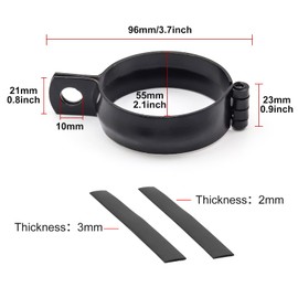 Biqing 2PCS Motorbike Turn Signal Mount Bracket,52-60mm Metal Motorcycle Modified Turn Signal Light Indicator Mount Bracket Clamp Front Fork(Black)