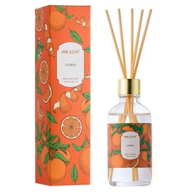 Airkeep Reed Diffuser Oil Set with Reed Sticks,Citrus Aromatherapy Oil Scent Diffuser for Home Office Bathroom Decoration Perfume and Gifts 3.38oz/100ml