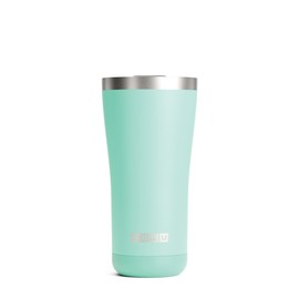 Zoku Tumbler, pulverbeschichtet, 590 ml, hochwertiger Edelstahl und vakuumisoliert, speziell drehbarer Deckel für Trinken und Strohhalm